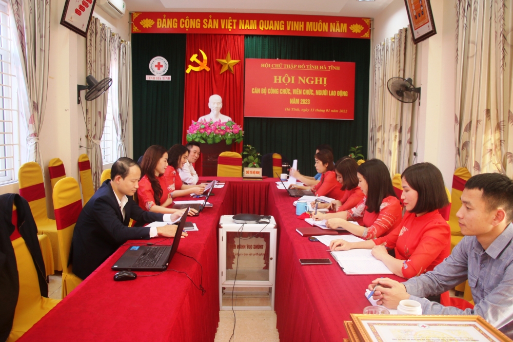 Hội Chữ thập đỏ tỉnh Hà Tĩnh tổ chức Hội nghị Cán bộ, công chức viên chức, người lao động năm 2023