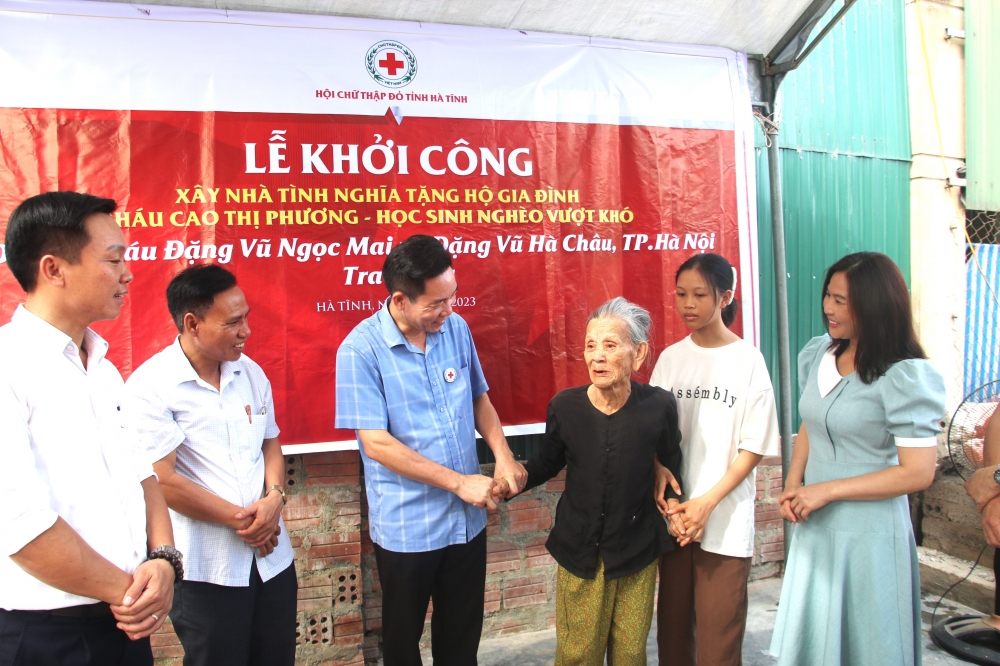 Hà Tĩnh : Khởi công xây dựng Nhà tình nghĩa cho học sinh nghèo vượt khó tại xã Hộ Độ, huyện Lộc Hà.